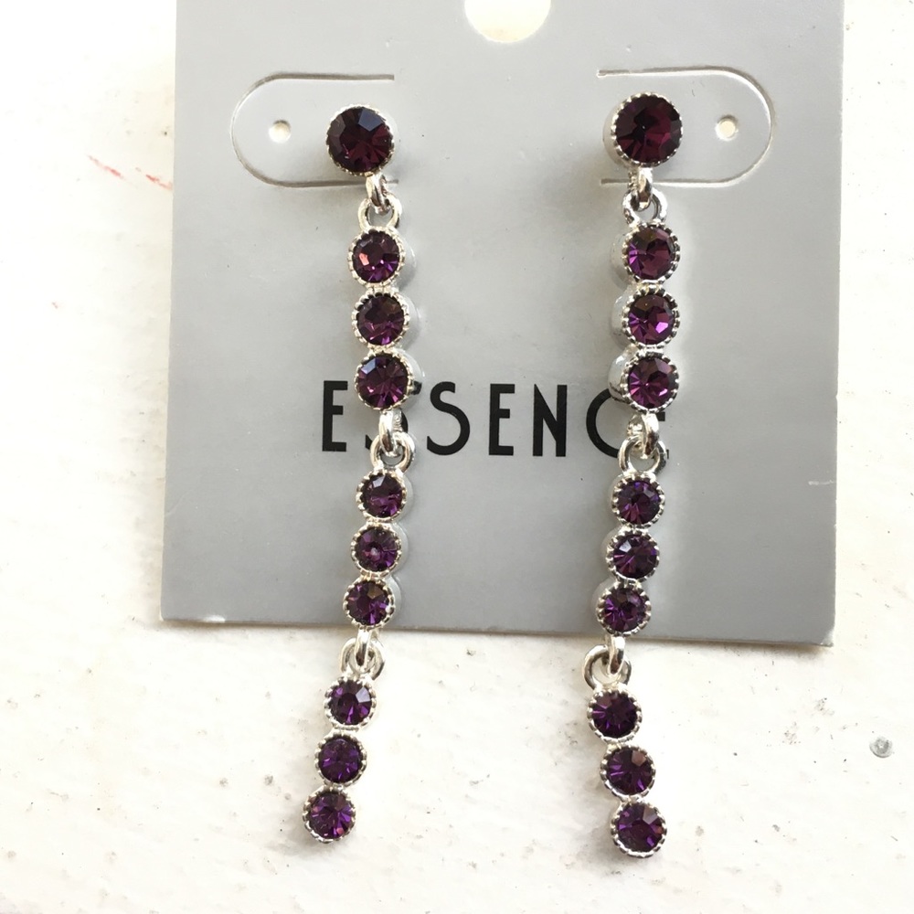 Beautiful Purple Drop Earrings